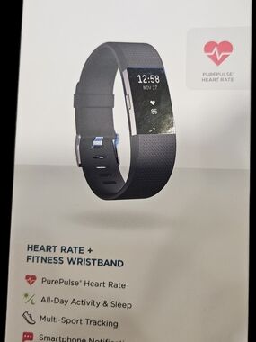 fitbit Heart Rate + Fitness Wristband - Black